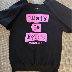 MEAN GIRLS THAT'S SO FETCH OVERSIZE L/S Crewneck Sweater Sweatshirt Black Pink